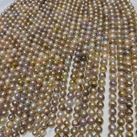 Collier de perles Vente en gros 9-13mm Strand de couleur étrange Chaîne de perles d'eau douce Edison Bijoux pour femmes