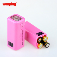 Pour Wonplug Mini Portable AA batterie batterie d'urgence charge rapide 5V/1000mAh chargeur Mobile avec Interface d'entrée USB LED