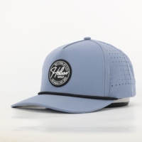 Casquette de sport de baseball imperméable à 5 panneaux pour hommes, casquette de golf en caoutchouc avec logo personnalisé, casquette laser Hotsale