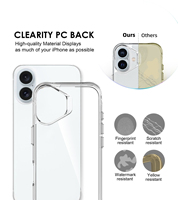 Coque de téléphone transparente antichoc pour iPhone 17 18 – Nouvelle coque de protection antichute en PC et TPU