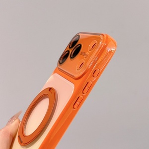 เคสโทรศัพท์มือถือแบบหมุนได้ 360 องศา สีนีออนไล่เฉดใหม่ล่าสุด พร้อมที่ยึดแม่เหล็กสำหรับชาร์จ ป้องกันการกระแทก สำหรับ iPhone 13 14 15 16 17 pro max - Product Image 3