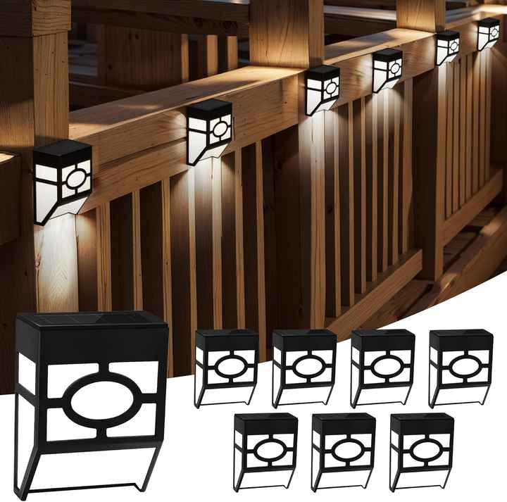 Lumini solare cu LED-uri cu schimbare multicolora pentru gradina RGB CCT pentru gard in aer liber, pentru curte si curte, sursa de alimentare CC IP65