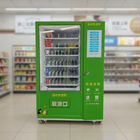 Máquina Expendedora de Bebidas y Snacks de Gran Capacidad, 200-300 Artículos, Pago con Monedas, Fichas, Tarjeta QR, para Centros Comerciales, Bibliotecas, Oficinas