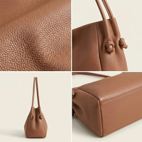 Sac Hobo en Cuir Véritable Tendance Automne/Printemps Portable Imperméable avec Fermeture Éclair Personnalisable pour Ordinateur Portable Femme Usine OEM ODM