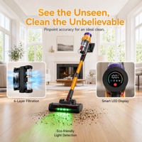 Kabelloser Handstaubsauger 210AW Saugkraft 550W Motor 1,2L Staubbehälter Batteriebetrieben Mit LED-Beleuchtung Für den Hausgebrauch