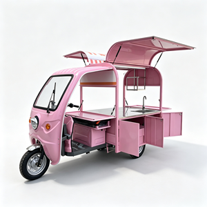 Tricycle mobile alimentaire personnalisé à 3 roues en acier inoxydable, remorque de restauration rapide, barbecue, machine à café pour la vente en extérieur - Product Image 4