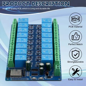 Module de relais 16 canaux, alimentation DC5-12V, carte de développement ESP32, module de développement secondaire ESP32-WROOM - Product Image 6