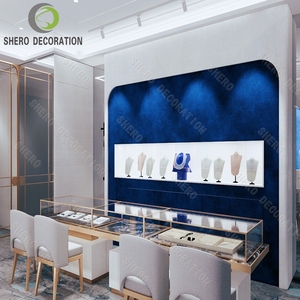 Jewelry Shop Design Light Luxury Customized Jewelry Gold Jewelry Sample Product Display Cabinet showcase Island Glass Counter - Product Image 6