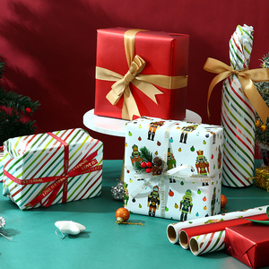 Wholesale 80g Christmas Gold Metallic <b>Paper</b> <b>Tissue</b> 43*300cm Gift Luxury Custom Packaging <b>Wrapping</b> <b>Paper</b> Roll - Product Image 4