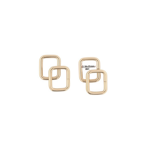 Fibbia in metallo Ilan 28x23 mm a forma quadrata, 4 pezzi per borse e accessori - Product Image 2