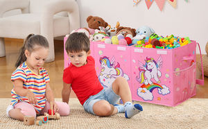 Meilleures ventes directes tout nouveau <span class=keywords><strong>produit</strong></span> boîte de rangement de jouets rose de haute qualité organisateur de trucs de bébé portable - Product Image 3