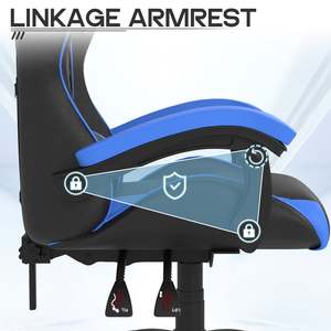 Ajunion Ergonomic chơi game ghế cho chơi game làm việc nghiên cứu có thể điều chỉnh tựa đầu ghế máy tính với chức năng massage bifma - Product Image 5