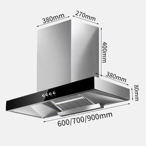 Hotte aspirante moderne 600/700/900 mm avec panneau en verre, système de ventilation électrique pour cuisine, idéale pour maison, appartement, location - Product Image 1