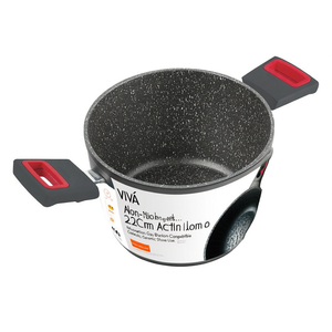 Pentola Alluminio antiaderente (22cm) VIVÀ Grigio e Rosso 2279 - Product Image 2
