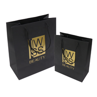 Custom Logo Hot Stamping Lamination Recyclable Luxury Art Paperboard Promotional Supermarket Rectangle Hand Clothing Packaging