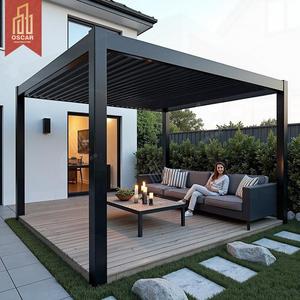 Bioclimatic persienne motorisée étanche en aluminium jardin patio terrasse extérieur bloc UV <span class=keywords><strong>pergola</strong></span> de luxe - Product Image 3