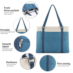 Borsa Tote Grande Premium in Poliestere con Chiusura a Cerniera, Fodera in Poliestere, Riutilizzabile per Shopping, Viaggi, Spesa e Spiaggia - Product Image 4