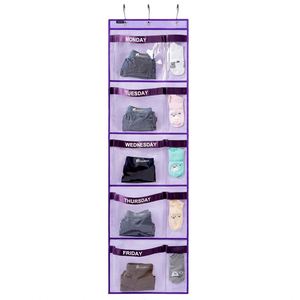 Organisateur de placard hebdomadaire en tissu pour enfants, suspendu, pour vêtements scolaires du lundi au vendredi, pour bijoux et outils - Product Image 1