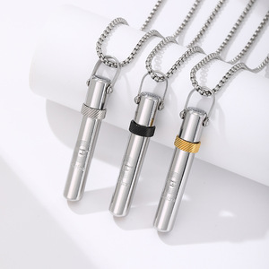Hochwertiger Edelstahl Drehbarer 528 Hz Pfeifenanhänger Schmuck Meditation Entspannung Angstlinderung Atemkette - Product Image 6