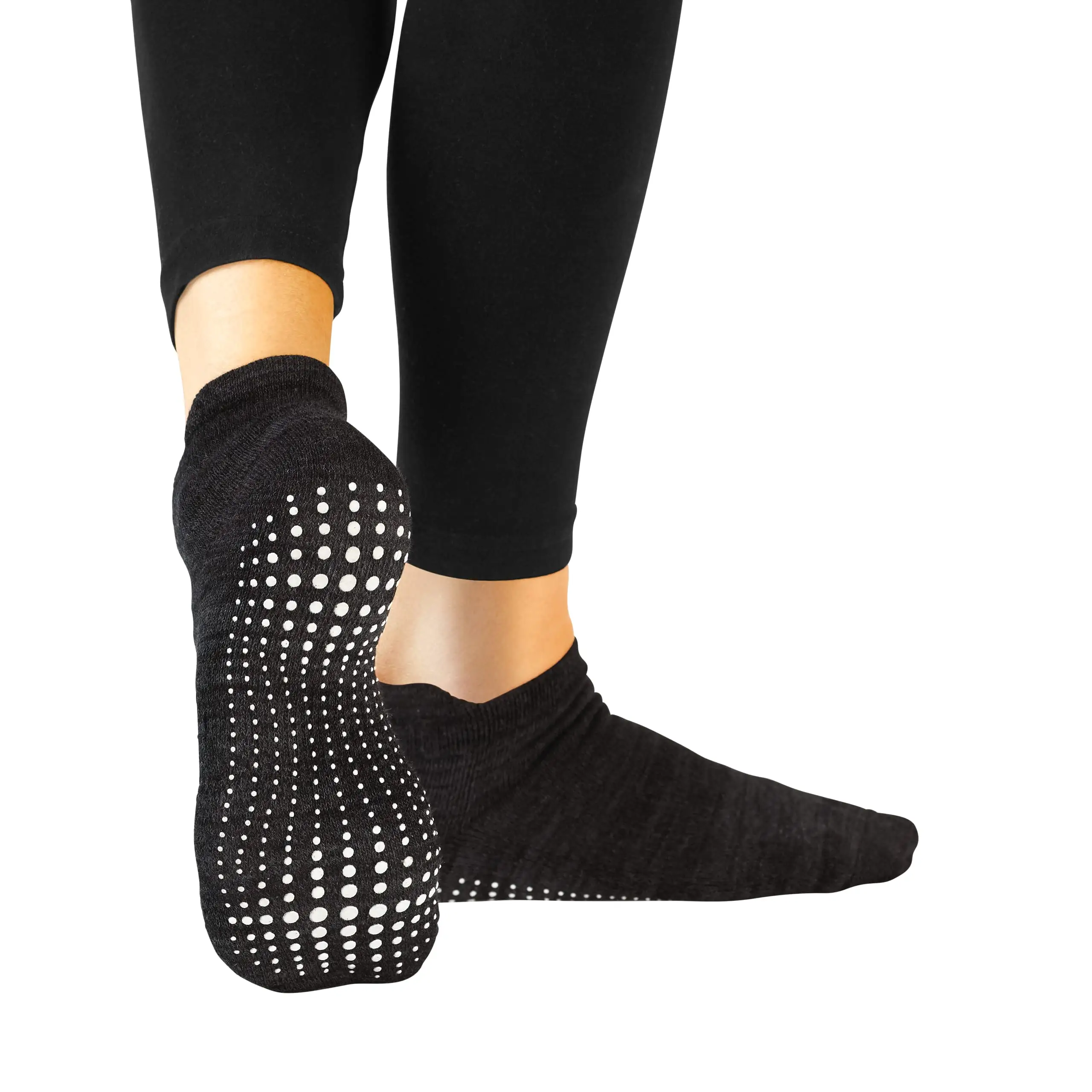 Individuell bedruckte Yoga-Socke Frauen Toeless Yoga Pilates Socken Open Toe Rutsch feste Sports ocken für Pilates Dance Barefoot Workout