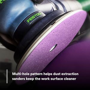 แผ่นกระดาษทรายกลมสีม่วง ขนาด 5 นิ้ว ความละเอียด 180 กริต กันน้ำ เซรามิก 150 มม. แบบตีนตุ๊กแก สำหรับขัดรถยนต์ - Product Image 5