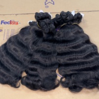 Extensiones de Cabello Humano Natural sin Procesar, Grado 15A, Cutícula Alineada, Cabello Camboyano Natural con Cierre, Ondulado Natural