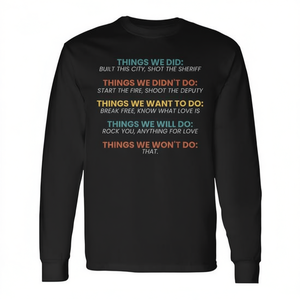 Camiseta de manga larga Retro Vintage Things We Did Didn't Want Will Won't Do - Product Image 2