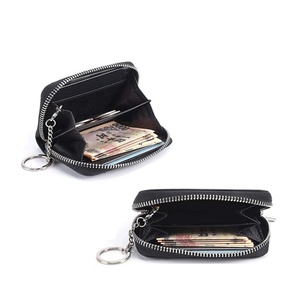 Boshiho Hot Selling Genuine Leather Coin Pouch <b>Wallet</b> Card <b>Holder</b> <b>Wallet</b> with Coin case - Product Image 2