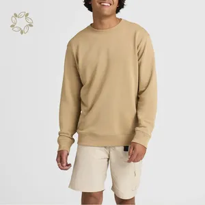 Hemp bamboo terry sweatshirt sustanable hemp crewneck eco friendly men's pullover sweatshirt men clothing
