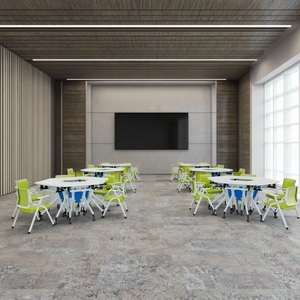 Mobilier scolaire en bois durable direct d'usine-Table pliante pour étudiants pour la formation en conférence Bureaux en bois directement de l'usine - Product Image 2