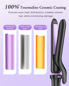 Ensemble de fer à friser électrique professionnel 13 temps réglables brosse à cheveux en céramique affichage de la température LED 5 1 outil de coiffure - Product Image 5