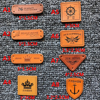 Fabrication d'étiquettes en cuir personnalisées, couture, design original, logo en relief, étiquettes en cuir PU pour jeans, chapeaux, vêtements, sacs à main