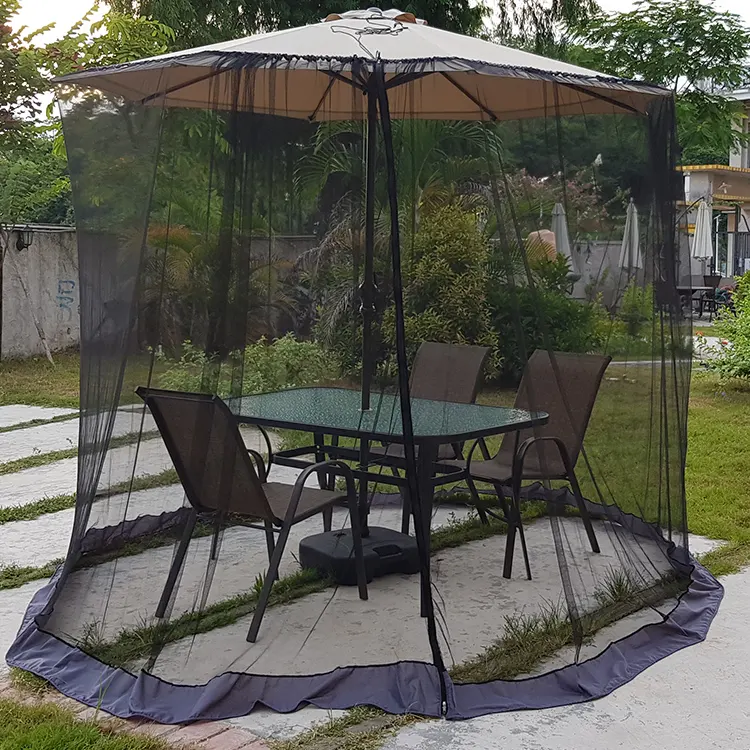 Large Garden Umbrella Hanging Tents Polyester Mesh Net Mosquito Netting for Traveling Outdoor Courtyard