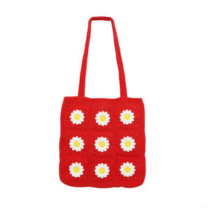 Fait main <span class=keywords><strong>Au</strong></span> <span class=keywords><strong>Crochet</strong></span> Bohème Rétro Bourse De Tournesol <span class=keywords><strong>Mamie</strong></span> Carrés <span class=keywords><strong>Sac</strong></span> - Product Image 1