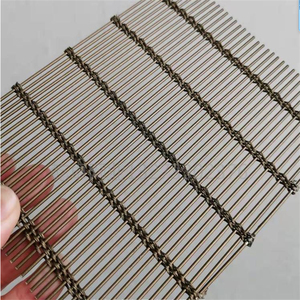 Zhihang Tùy Chỉnh Cao cấp Đồng Kim Loại Dệt Lưới Rèm Vàng Kim Loại Trang Trí Lưới Phân Vùng Cho Bên Ngoài Bức Tường Làm Bằng Thép - Product Image 3