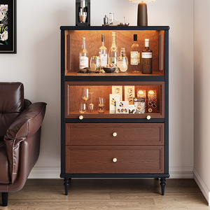 Saimo Lighthouse Cabinet Living Room <b>Storage</b> Cabinet With <b>Drawer</b> Compartments 3 Compartments Wood Cabinet - Product Image 1