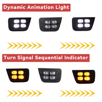 Feux de brouillard LED DRL pour Toyota 4Runner 2006-2009, double couleur blanc et ambre, feux de jour, accessoires automobiles