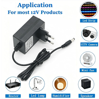 Adaptateurs secteur universels OEM/ODM AC DC 12V1A pour routeur WiFi, adaptateur mural 12V0.5A 12V1.5A 5V2A, prise EU