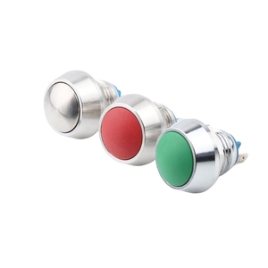 12Mm Kim Loại Đẩy Nút Chuyển Đổi Bóng Đầu Tròn Thiết Lập Lại Vít Chân Kim Loại Không Thấm Nước Điều Khiển Điện Chuyển Đổi 2A 250V - Product Image 2