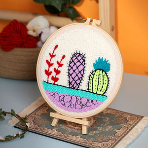 JP Carimbado Floral Bordado Kit DIY Ponto Cruz Carimbo Artesanal Com Padrões Floral Para Iniciante - Product Image 3
