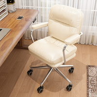 Chaise de bureau moderne pour le travail à domicile, réglable en hauteur, avec base en acier et assise en mousse souple