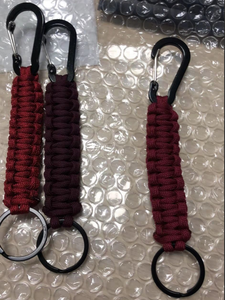 Ngoài trời tồn tại leo Paracord bện Vòng Mặt dây chuyền tùy chỉnh logo thực tế Móc chìa khóa - Product Image 5
