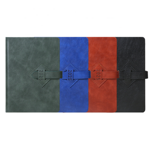 A5 Nuevo diseño Diario de tapa dura Planificador de cuero Diario impreso Agenda multifunción con cierre de correa de PU - Product Image 3