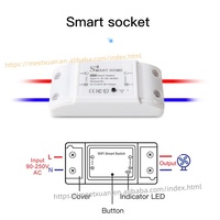 Interruptor Wifi Inteligente TUYA para el Hogar, Control Remoto Inalámbrico, Temporizador de Luz, Módulos DIY a través de la Aplicación, Compatible con Alexa