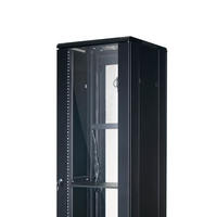 Ningbo lepin usine personnaliser noir 42u serveur reck armoire réseau vent froid canal verre porte armoire informatique data centre