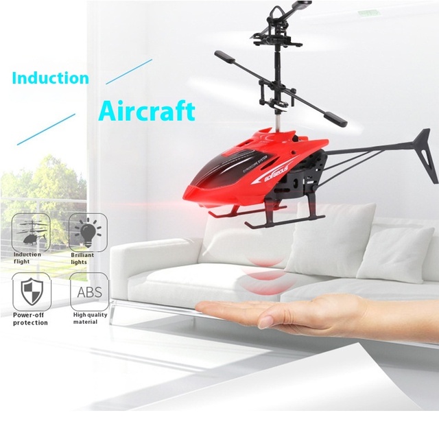 Electric Power Source Induction Helicopter Remote Control Aircraft with Suspended Lights for Boys