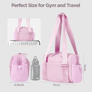 High Quality Made Women Gym Tote <b>Bag</b> Girls <b>Travel</b> Mini Duffel Shoulder <b>Handbag</b> with Wet Pocket - Product Image 5