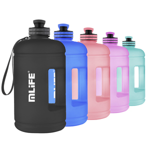 Không Bị Rò Rỉ Petg Nhựa 2200Ml/Nửa Gallon BPA Miễn Phí Tùy Chỉnh Thể Thao Uống Chai Nước Với Dây Buộc - Product Image 1