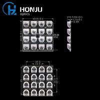 HONJU Factory Direct P40 16H1 Lentille Optique Motif Carré 5050mm Module Série PC Matériel Éclairage Extérieur de Stade
