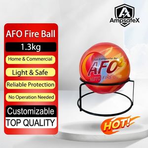 Extincteur automatique AmpsafeX AFO 1,3 kg, boule extinctrice en caoutchouc orange pour les incendies de classe A/B, sécurité au lieu de travail - Product Image 1